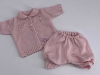 Zapf Creation Baby Born Doll Two Piece Pink Knit Outfit Rare