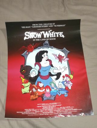 Rare Snow White In The Land Of Doom Vintage Poster 1990 (happily Ever After)