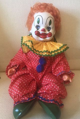 Gata Box 1981 Vintage Clown Doll With Blue Eyes Owner