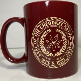Rare,  Seal Of The Cherokee Nation - Sept.  6,  1839 Brown Coffee Mug