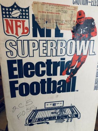 Rare 1969 Nfl Vintage Electric 500 Football Game Bowl Superbowl Tudor 500