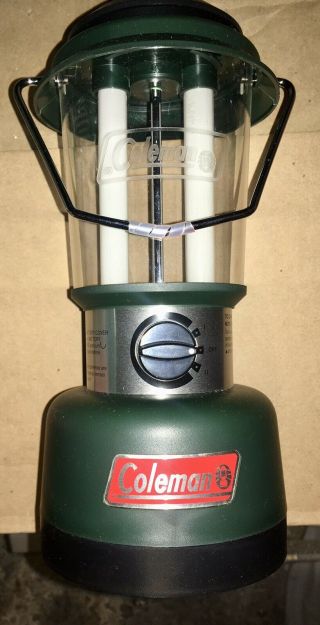 Vintage Coleman Personal Lantern Camping 5344 - 700 Twin Fluorescent