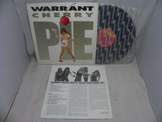 Warrant - Cherry Pie 1990 Rare Korea Lp W/insert & No Barcode