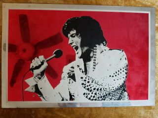 Rare Elvis Presley 15×10 Red Foil Poster Flashback Inc.  Road Show Merchandise