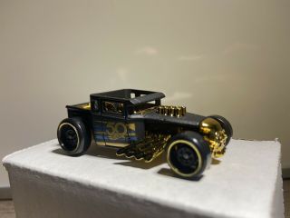 Rare Collectors Hot Wheels Bone Shaker 2018 50th Anniversary Black & Gold Loose