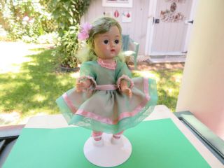 Vintage Ginger Lollypop Green 8 " Hard Plastic Walker Doll - Ginny Friend Very Rare