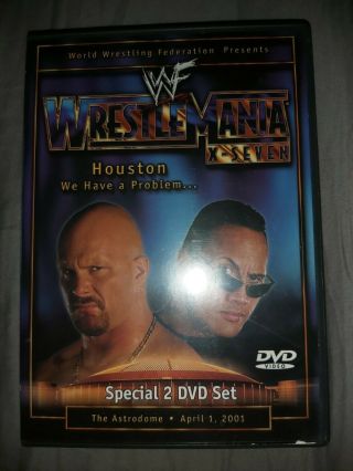 Wwe Wrestlemania 17 (x7) 2 Disc Set Dvd Wwf Rare Shape Wcw Oop