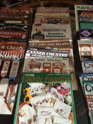 26 Various Vintage Cross Stitch Magazines And 1 Stamped Cross Stitch Kit 3