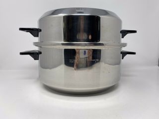 Rare Inkor T304 5 Ply Multicore Dutch Oven,  Lid & Steamer Stainless Steel Usa