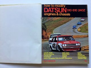 How To Modify Datsun Engines & Chassis 510 610 240z Rare Hardback Solid Book