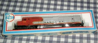 Extra Long 10 " Santa Fe 106 Diesel Locomotive,  Pmi,  Lima,  Italy,  Ho Scale,  Nos,  Rare