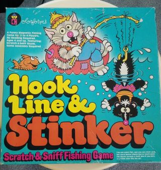 Hook Line And Stinker Board Game " Rare " Scratch Sniff