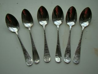 A.  1.  Silver Coin Co.  Set Of 6 Souvenir Spoons