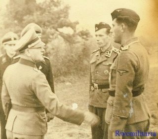 Port.  Photo: Rare German Elite Waffen General S.  Dietrich Reviewing Troops (1)