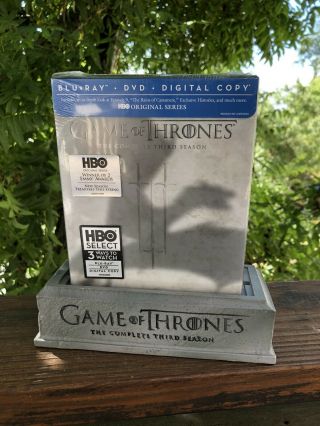 Game of Thrones Season 3 Blu - ray Limited Edition Dragon Packaging RARE 3
