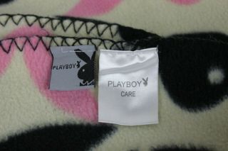 PLAYBOY Bunny Brand Logo Fleece Blanket Throw 48 