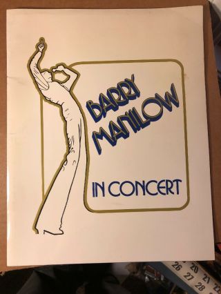 Barry Manilow In Concert Program,  Sept 1,  1978,  Ticket Stub Inside,  Rare