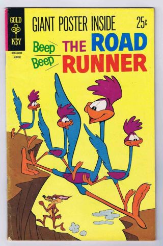 Beep Beep Road Runner 19 Good 1st Print Complete W/rare Poster Gold Key 1970