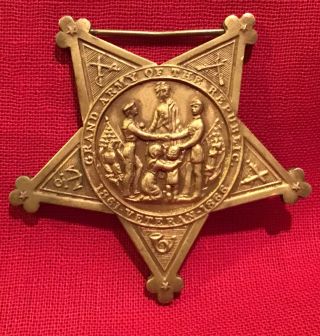 Antique Grand Army Of The Republic Gar Veterans Service Star Medal 1861 - 66 M24