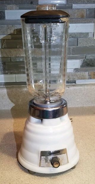 Rare Vintage Osterizer Beehive Model 448 Series A Blender,  White Mixer Oster
