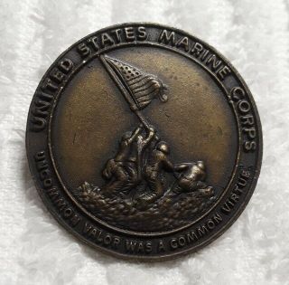 Authentic Usmc United States Marine Corps Uncommon Valor Rare Old Challenge Coin