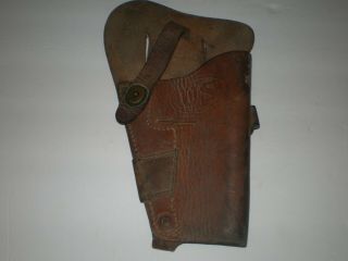 Antique Wwii ? Leather U.  S.  Shoulder Holster/enger - Kress/44
