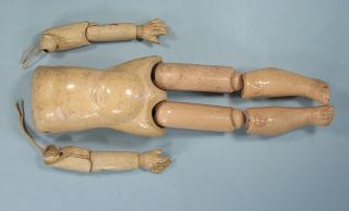 Antique German Ball Jointed Body For 16 - 17 " Inch Doll