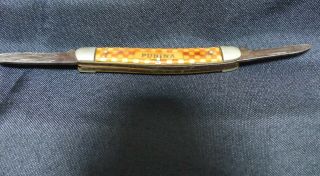 Antique Advertising Purina Checkerboard Pattern 2 Blade Pocket Knife 2