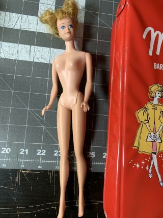 Vintage Midge 1962 Barbie 1958 Blonde Flip Cut Straight Leg Japan Freckles Case