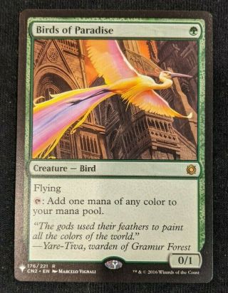 Magic The Gathering Card Mtg Rare Birds Of Paradise Mystery Booster