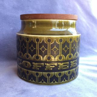 Mid Century Modern Hornsea Pottery Coffee Canister Vintage Kitchen Storage Jar