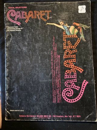 Cabaret Vintage Rare Songbook Sheet Music Liza Minnelli Vocal Selections 70s
