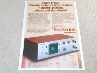 Technics Sh - 3433 Hi - Fi Eye Ad,  1 Pg,  1973,  Article,  Very Rare Ad