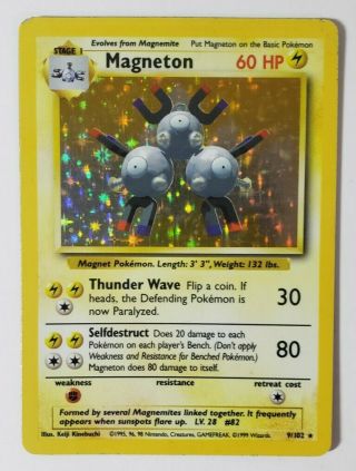Magneton - Base Set - 9/102 - Holo Rare - Pokémon Card