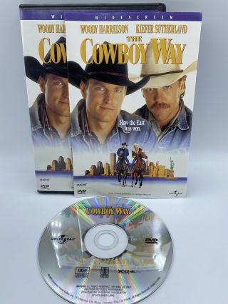 The Cowboy Way (dvd,  1998) W/ Insert Rare Woody Harrelson Keifer Sutherland
