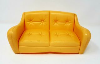 Vintage Mattel Barbie 1998 Yellow Sofa Couch Love Seat