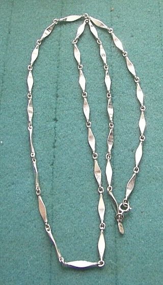" Fashion Basic " Silver Tone 30 " Chain Necklace - Sarah Coventry Jewelry - Vtg