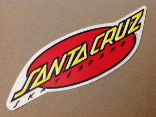Nos / Santa Cruz Old School Skateboard Offset Misprint Sticker / Vintage 1980s