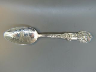 Milwaukee Wisconsin Sterling Souvenir Spoon Elaborate 1890 