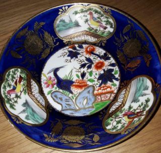 Rare Early 19th Century Spode Pattern 2384 English Porcelain Saucer