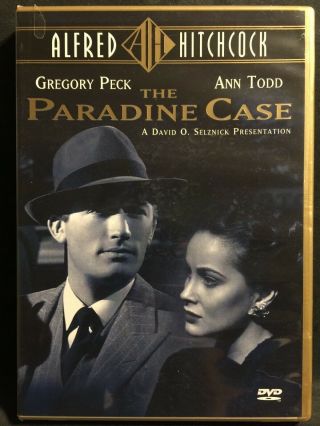 Rare Alfred Hitchcock The Paradine Case - Dvd - 1947 Gregory Peck Ann Todd