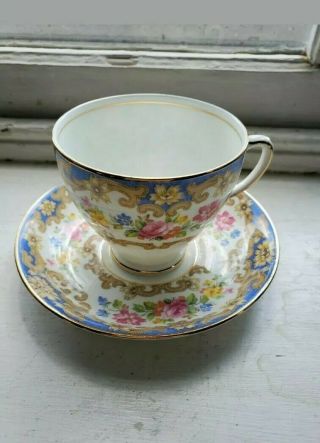 Vintage Old Royal Bone China Teacup And Saucer English