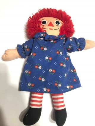 Vintage 1987 Playskool Raggedy Ann 12” Plush Stuffed Rag Doll Soft Classic Toy