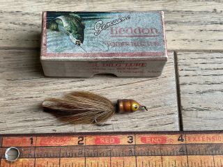 Rare Heddon Wilder Dilg Fly Rod Trout Size.  Copper Bronze Tiny