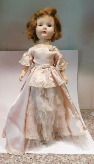 Vintage 19 " Hard Plastic Head Turning Walker Effanbee F&b Doll