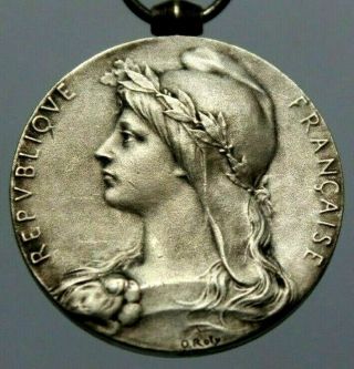 Antique Art Medal The French Marianne By Oscar Roty