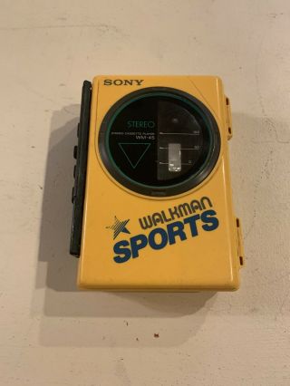 Rare - Vintage 1980s - Sony Walkman Sports - Wm - 45 Portable Stereo Cassette Player