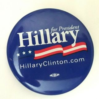 Rare 2008 Hillary Clinton For President Blue Campaign 2 1/8 " Button