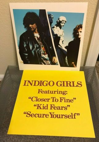 Indigo Girls 2 Album Flats Artwork Us 12x12 " Promotional Rare 1989 2 Sided