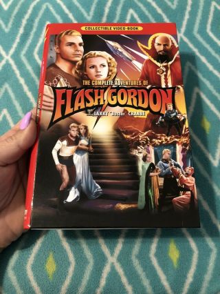 The Complete Adventures Of Flash Gordon 4 Disc Dvd Set W/book Rare Oop••